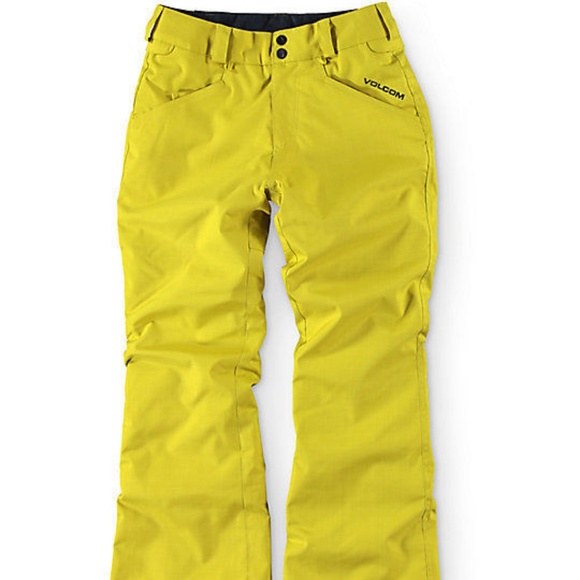 Volcom Boys Nova 8KMM Snowboard Yellow Pants Sz M